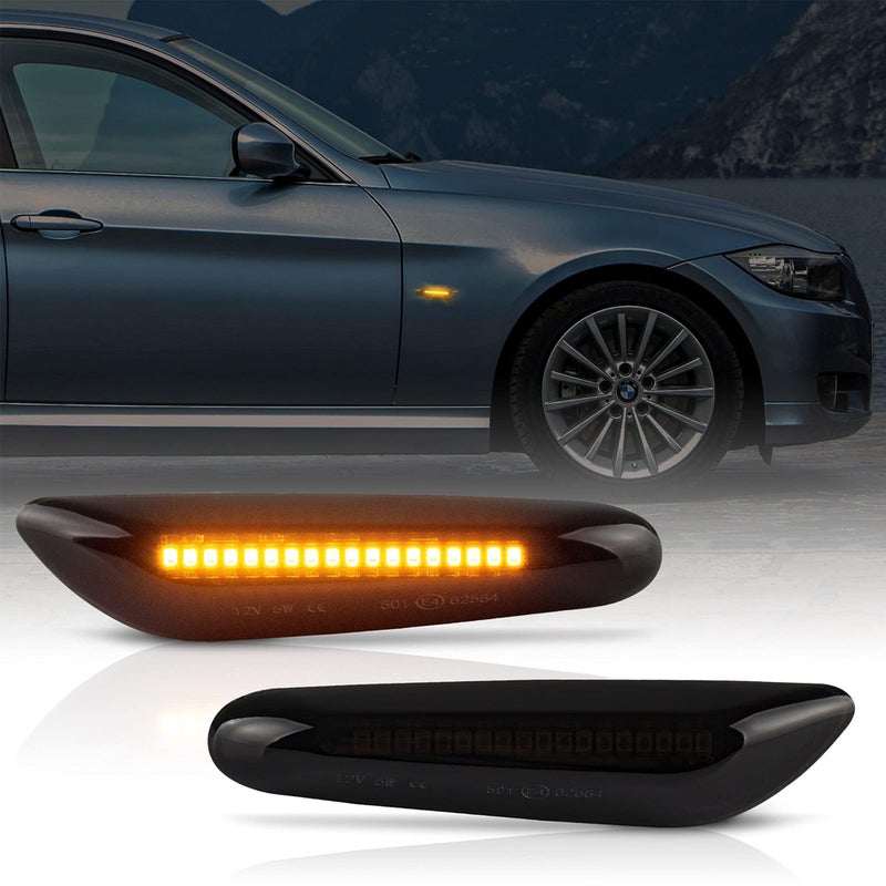 Gempro أضواء إشارة الانعطاف الجانبية LED كهرماني من جيمبرو - عبوة 2 مع عدسة دخانية لسيارات بي إم دبليو E90 E91 E92 E93 E46 E53 E60 E61 X3 E83 X1 E84 E81 E82 E87 E88 - Image 5